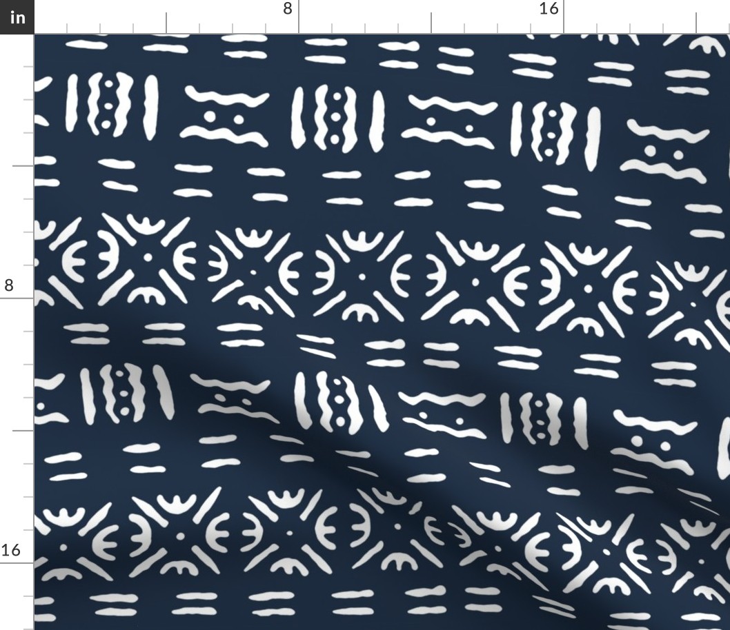 Mudcloth in Navy