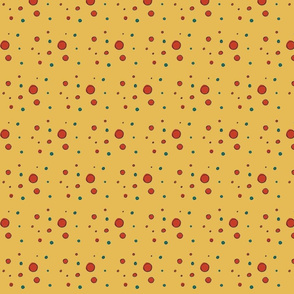 Mustard Watercolor Dots