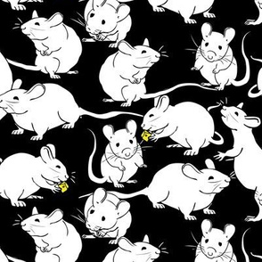 I like Cheese Mice Black and White