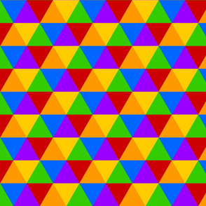 Rainbow Hexagonal Triangle Pattern - Basic