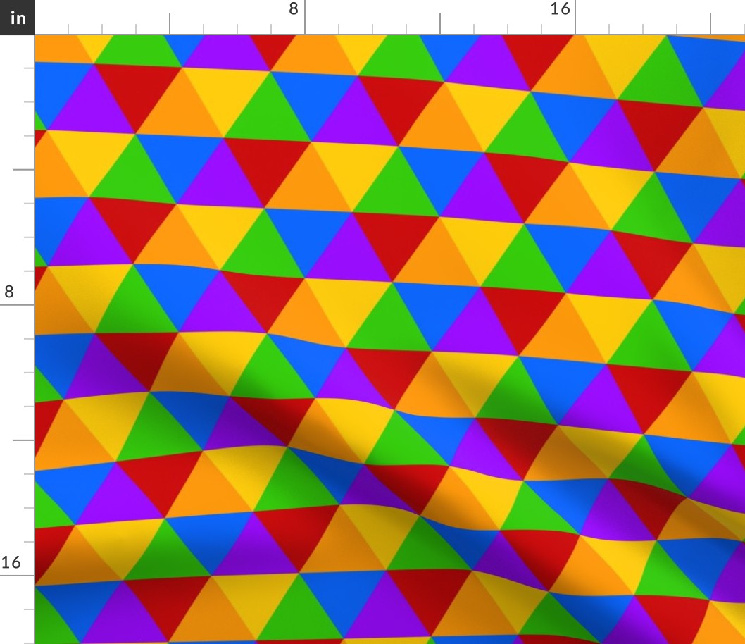 Rainbow Hexagonal Triangle Pattern - Basic