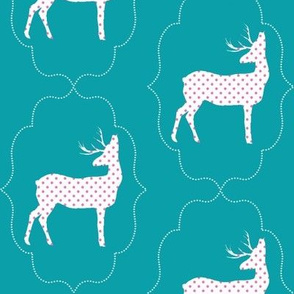 Dotted Deer in Turquoise