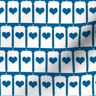 Heart of the Police Box - White on Blue large