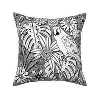 Jungle Flowers (Black/White)