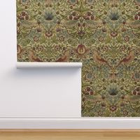 William Morris ~ Strawberry Thief ~ Trianon Cream ~ Linen Luxe