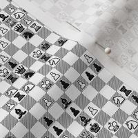 black and white chess pattern