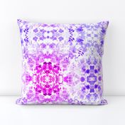 Floral Watercolour Kaleidescope - Large Flower Print in Purple and Magenta