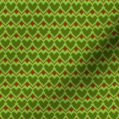 pixel hearts green 