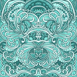 A Blue Green Case of Swirly Curly
