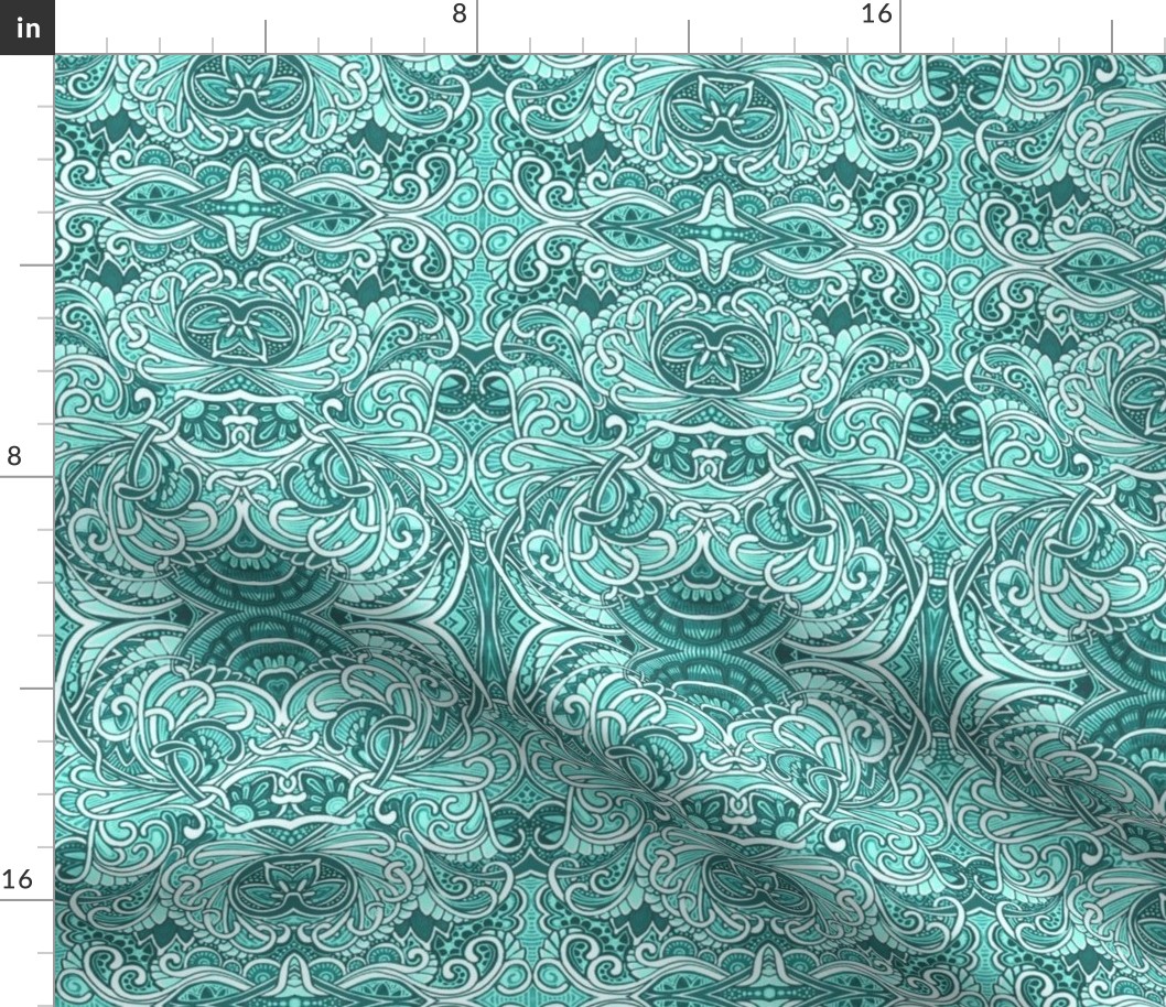 A Blue Green Case of Swirly Curly