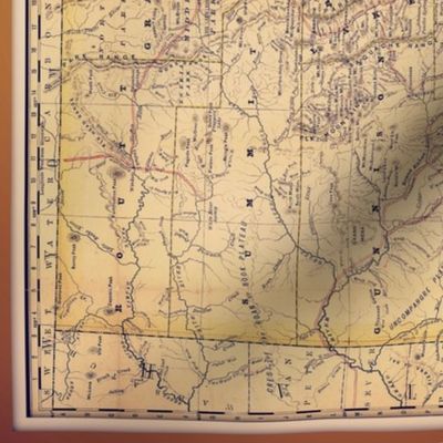 vintage Colorado map, FQ vert