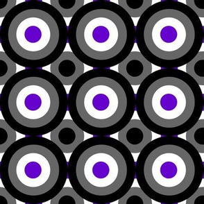 Ace Aware - Bull's Eye Pattern Layered - Asexual Awareness Colors