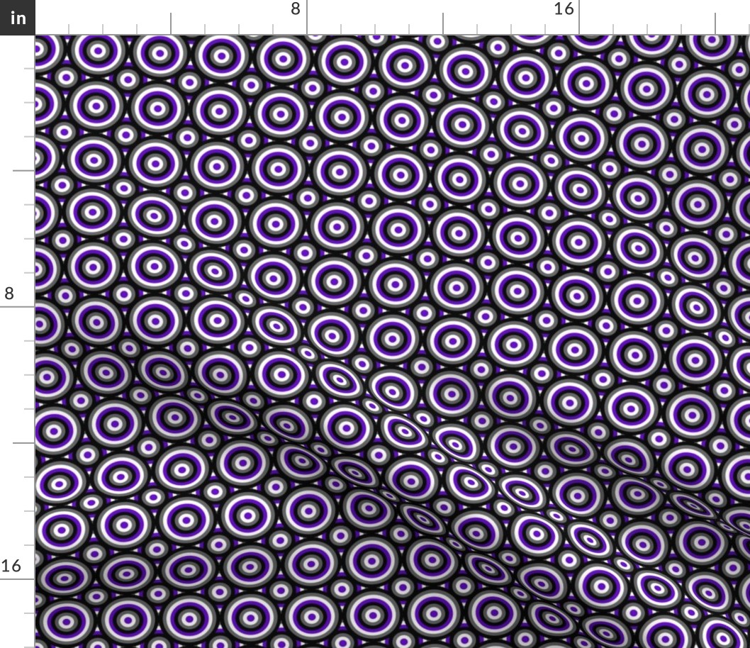 Ace Aware - Bull's Eye Pattern - Layered - Asexual Awareness Colors 2