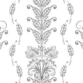 The-Vine floral for coloring