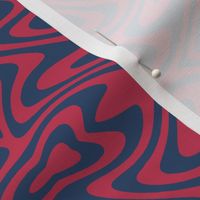 butterfly swirl in red and navy blue