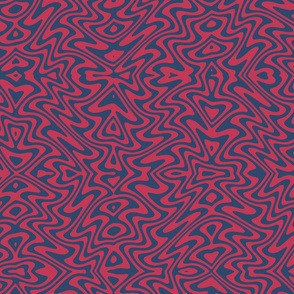 butterfly swirl in red and navy blue