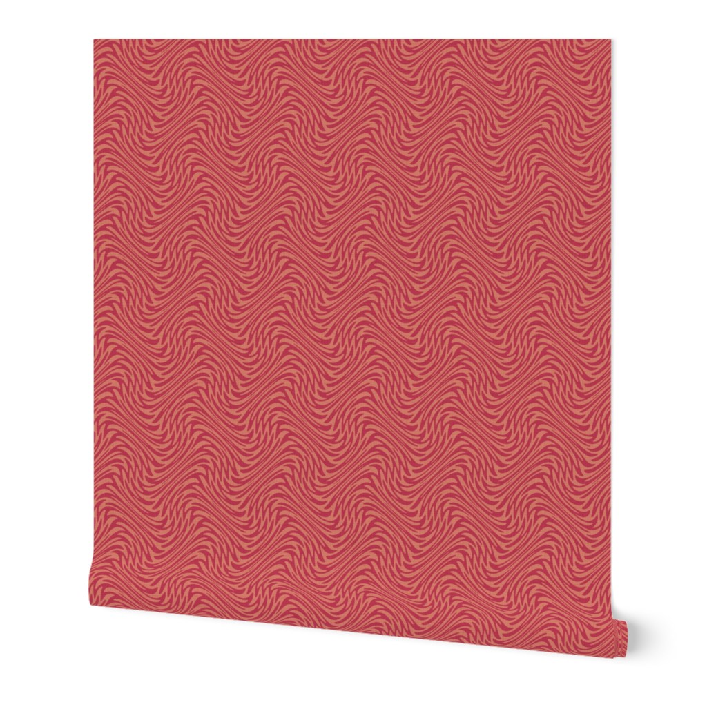 feather swirl in red and blush