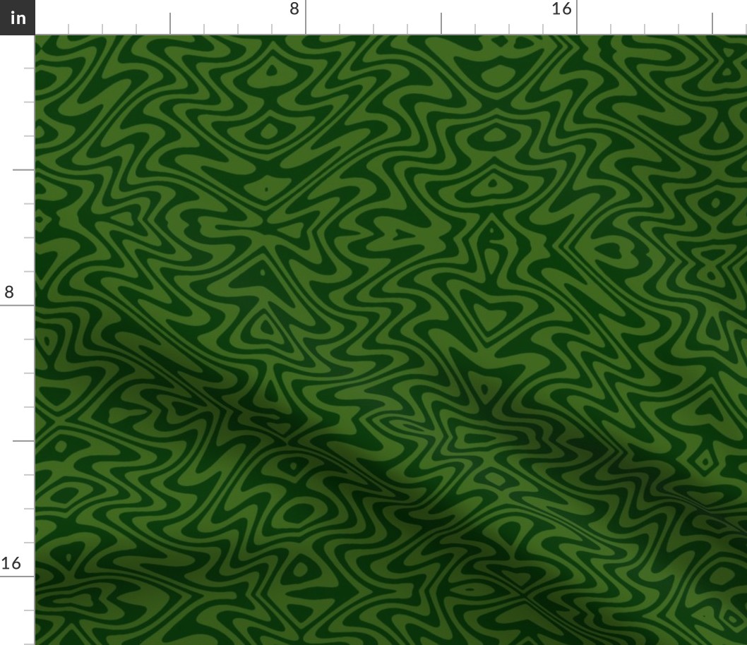 butterfly swirl in leaf and forest green