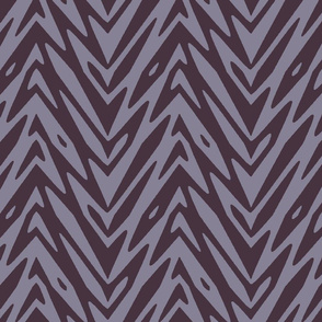 Feather Zigzag in Midsummer Night mauve