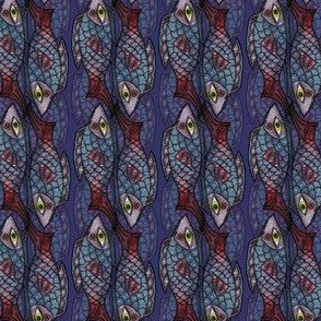 Artwork - Menagerie Fish - Blue and Purple