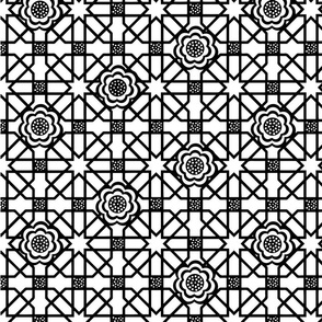 Black_and_White_Flower_grid