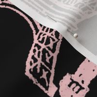 Paris ~ Eiffel For You ~ Black and Pink ~ Reverse ~ Border Print