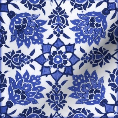 The Lata Tile ~ Blue and White