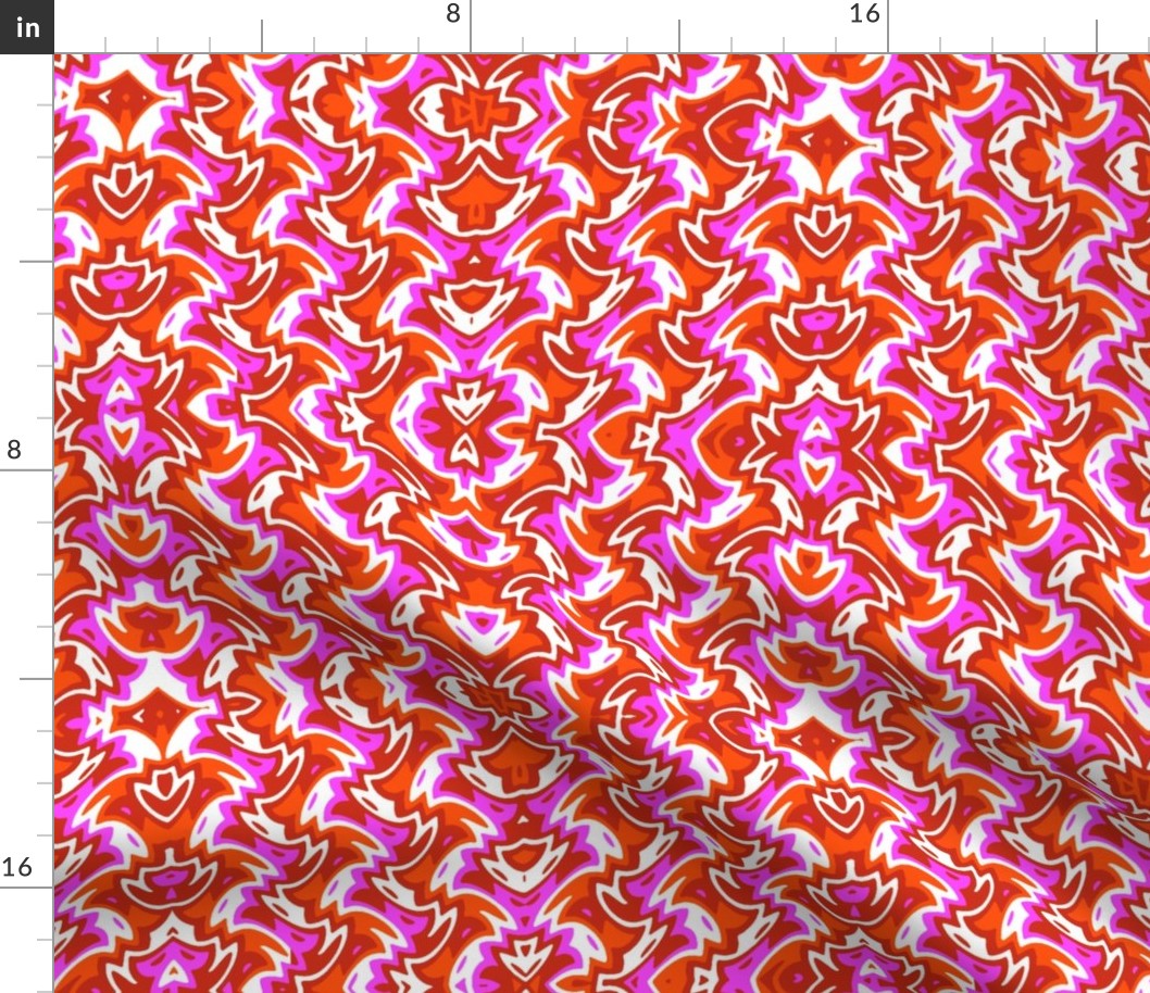 red deco zigzag