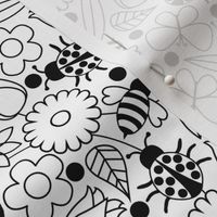 Blooms and Bugs - Coloring Book Wallpaper