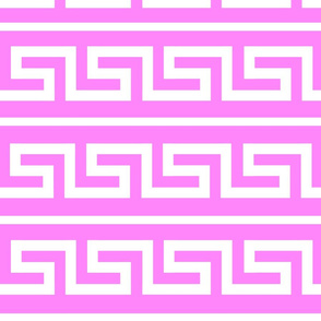 Hot pink greek key