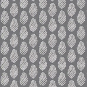 scattered pine cones grey on grey