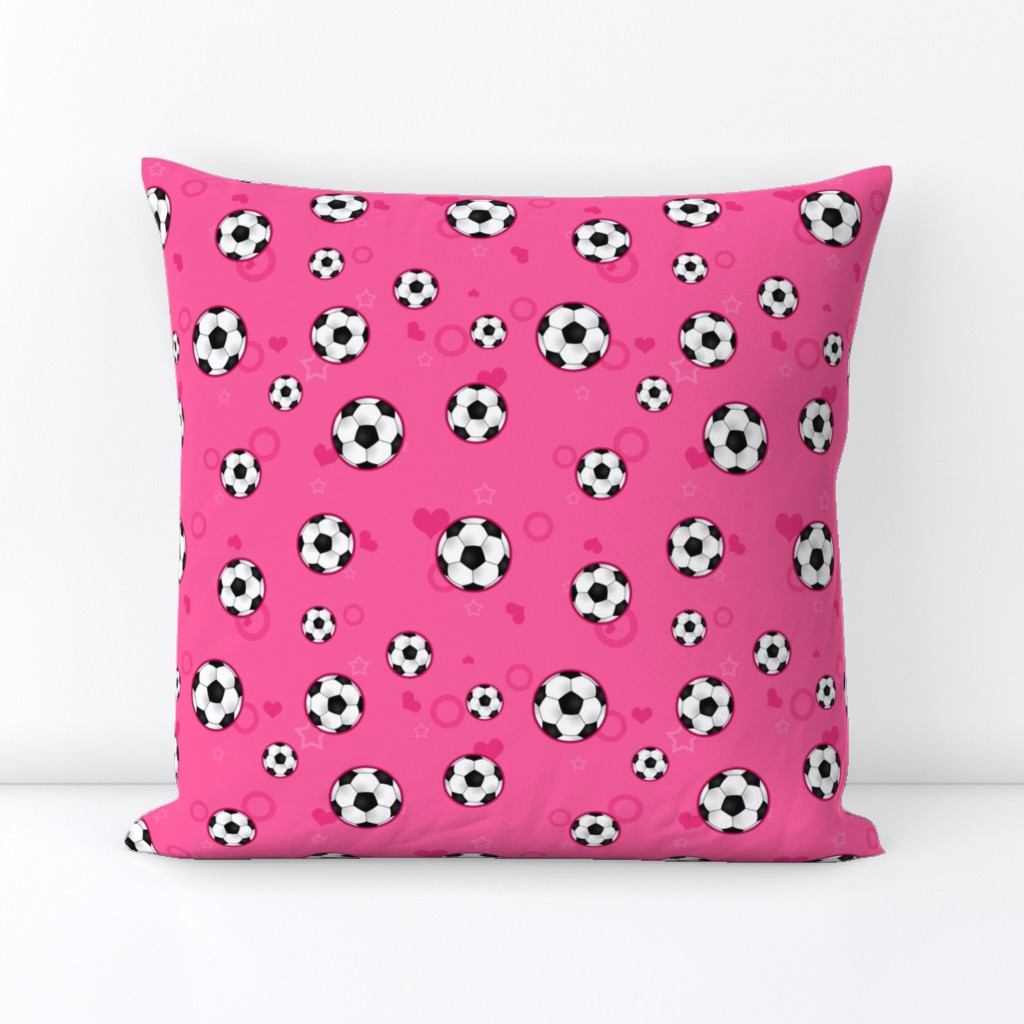 Soccer Ball Pattern Pink