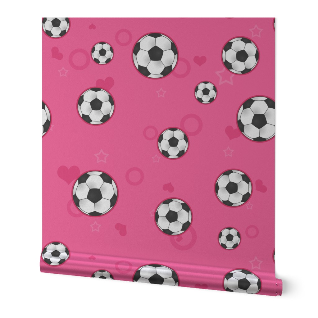 Soccer Ball Pattern Pink