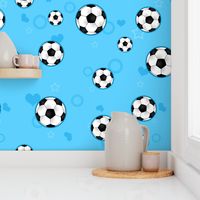 Soccer Ball Pattern Blue