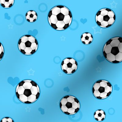 Soccer Ball Pattern Blue