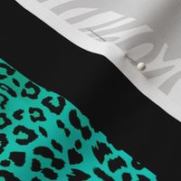 Aqua Animal Print - Leopard and Zebra