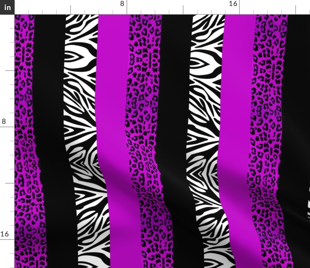 Purple Animal Print - Leopard and Zebra