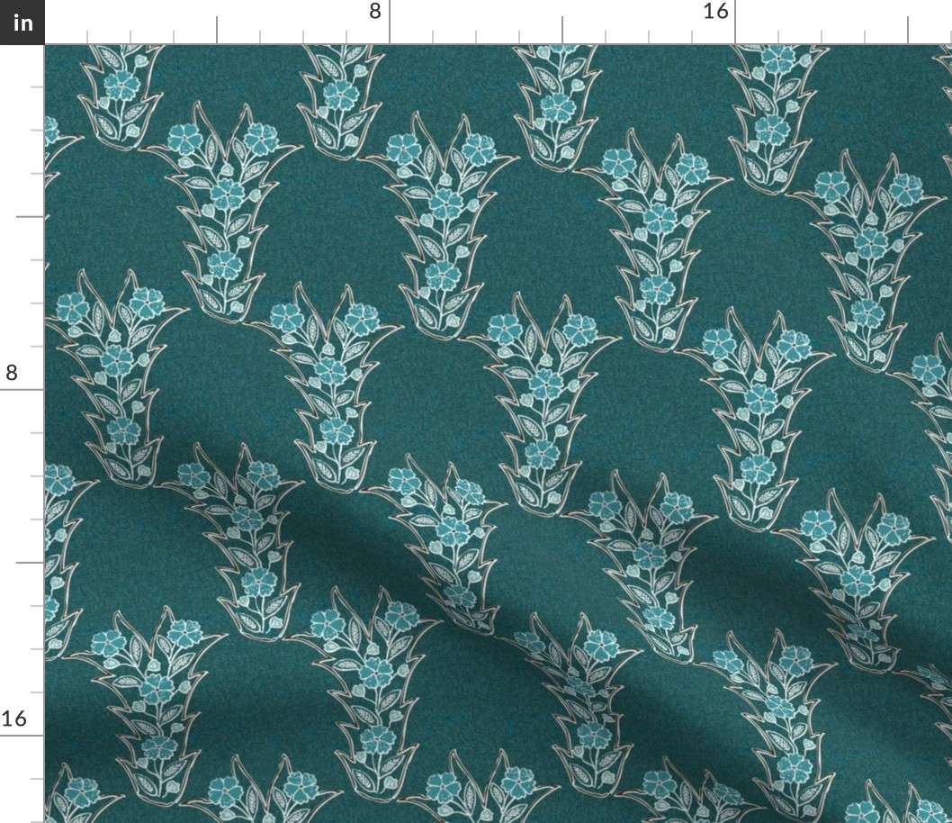 Lost tjap shawl-dress fabric1 - VECTOR-blgrns-brn-DKBLGRN-W-BL-TEXTURED-patternbkgr2
