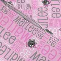 Personalised Name Design - Elephants Pink and Grey