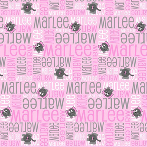 Personalised Name Design - Elephants Pink and Grey
