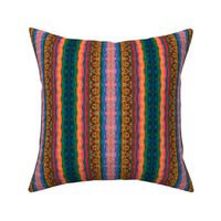 Artwork - Multicolor Patterned Stripes - Bright