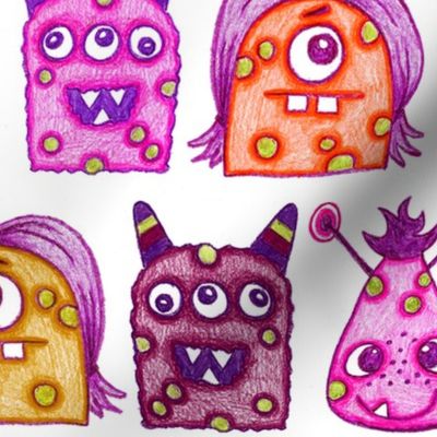 Warted Crayon Monsters