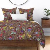 Ghana Floral with Birds in Colors