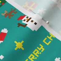 Pixel christmas pattern