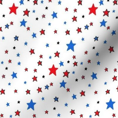 Red White and Blue Stars 