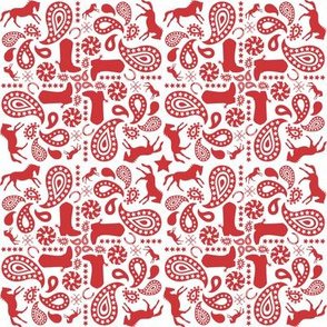 Western Paisley Red
