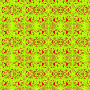 DOTD abstract bright green/red