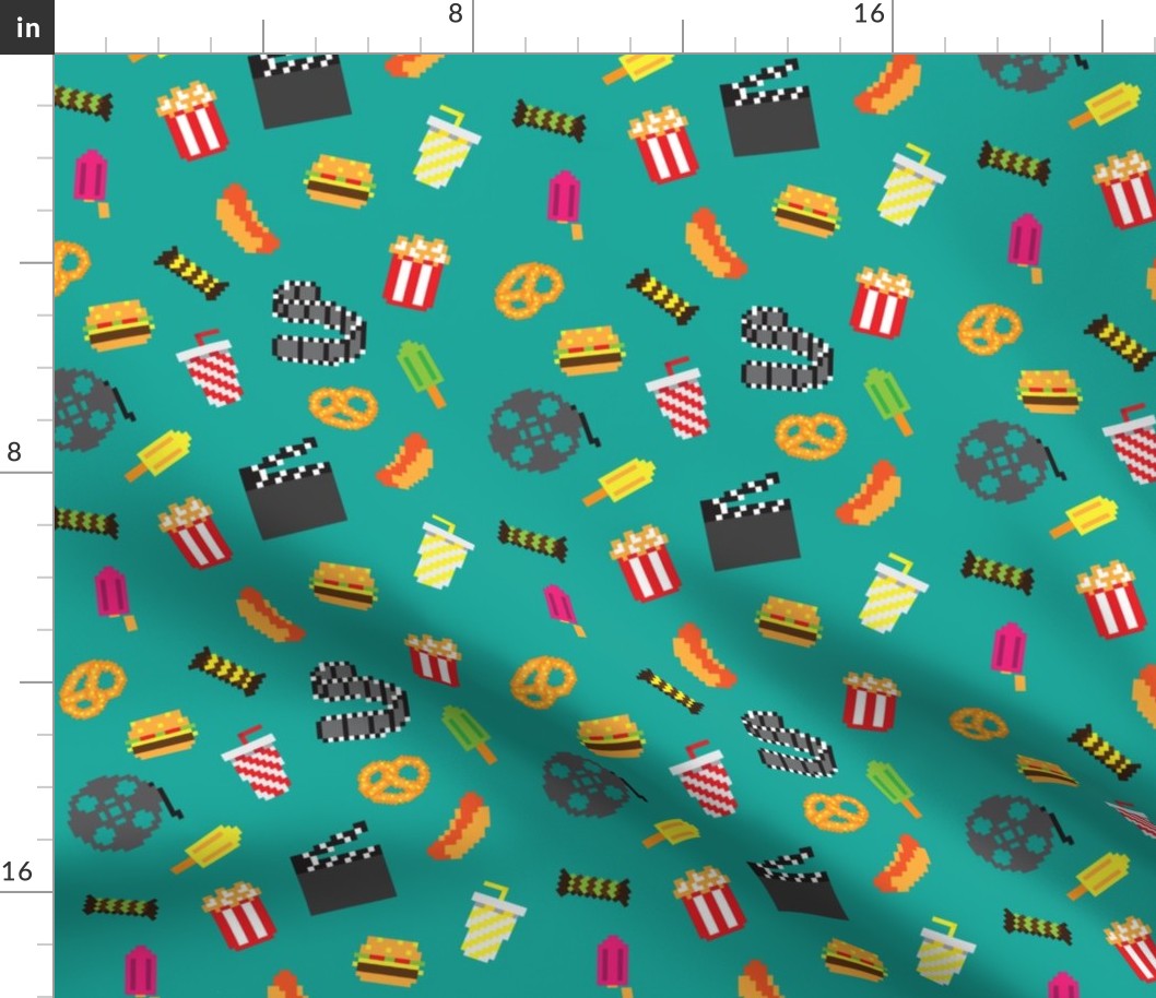 Retro pixel movie pattern