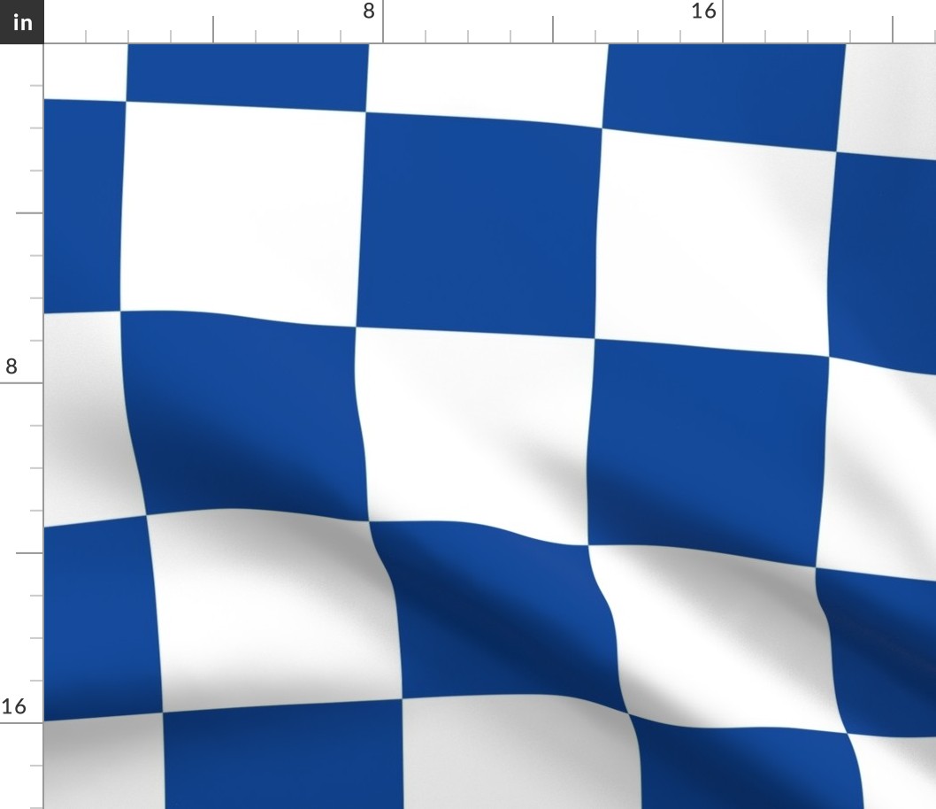 Blue White Checker Pattern