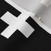 White Crosses on Black - Black Plus Signs